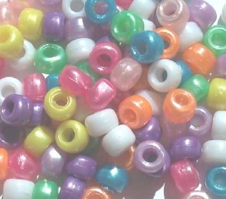 100 6x9mm Multi Pearl Crow Beads