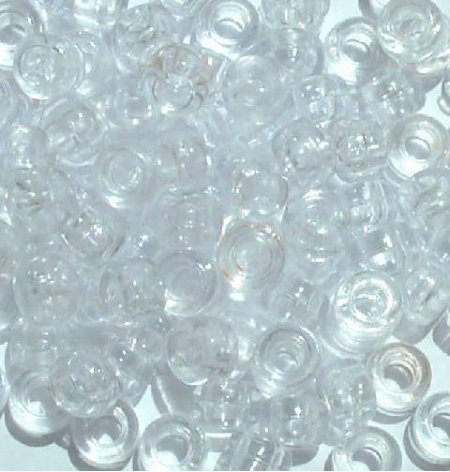 100 6x9mm Transparent Crystal Acrylic Crow Beads