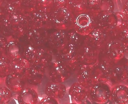 100 6x9mm Red Sparkle Crow Beads