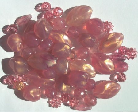 42 grams of Medium Dark Rose Acrylic/Lucite Mix