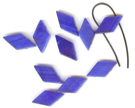 10 10x19mm Diamond Sapphire Double Holed Fiber Optic