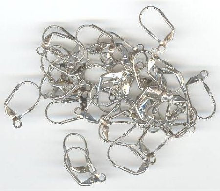 10 Pairs of Nickel Plated Lever Back Earrings with Shell