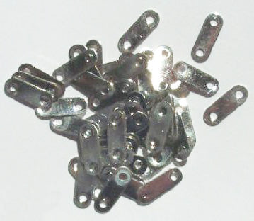 50 10mm Silver Finish Two Hole Spacer Bars