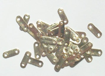 50 10mm Gold Finish Two Hole Spacer Bars