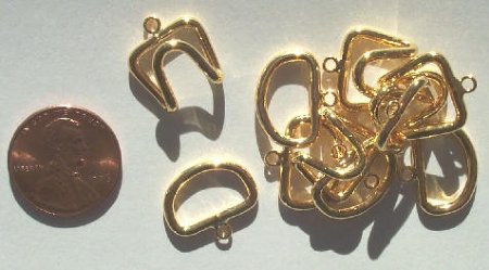 5 14mm Gold Tone Ring Style Clasps
