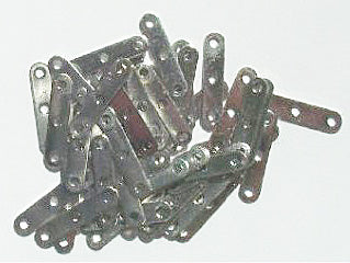 50 15mm Silver Tone Three Hole Spacer Bar