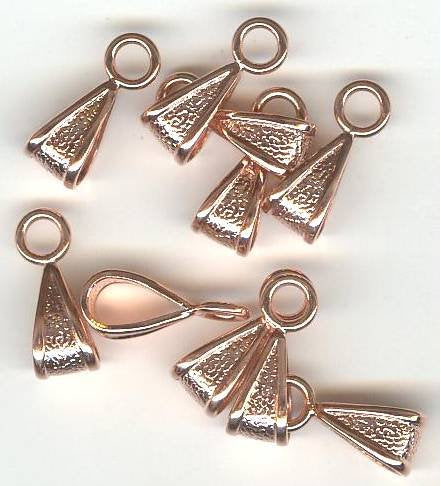 10 15x5.5mm Bright Copper Plated Bails