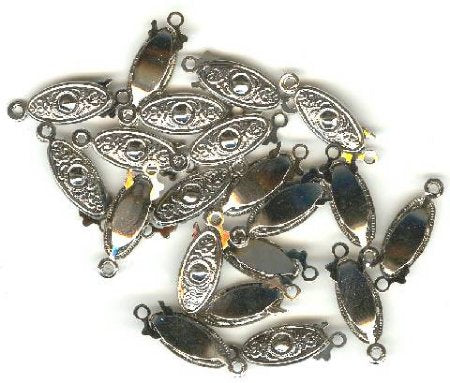 20 Pair of 17mm Oval Nickel Pearl Clasps