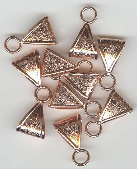 10 17x10mm Bright Copper Bails