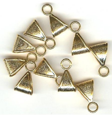 10 17x10mm Gold Plated Bails