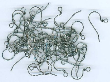 25 Pairs of Gunmetal Fish Hook Earrings