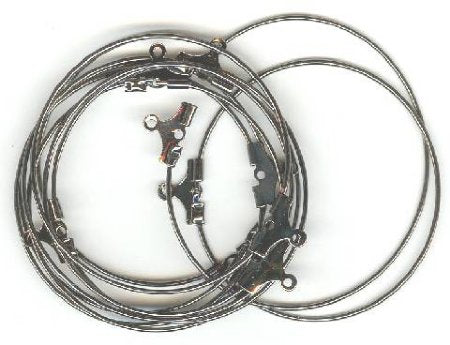 5 Pairs of 35mm Gunmetal Plated Earring Hoops