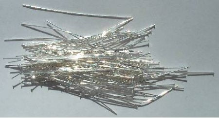 100, 2 Inch 24ga Bright Silver Fine Head Pins