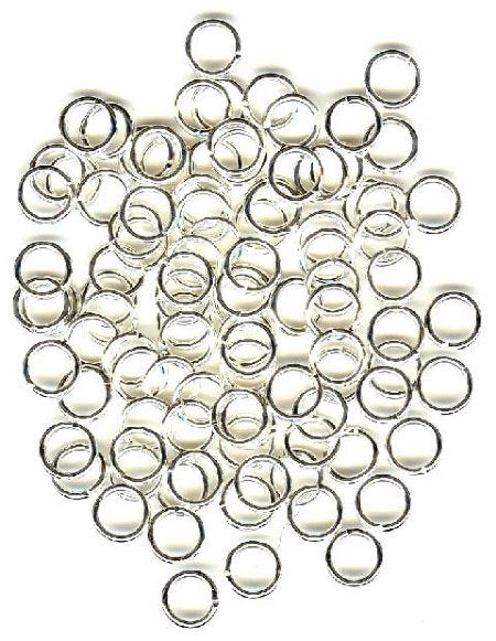 100 7mm Silver Plated Jump Rings