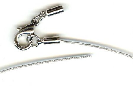16 inch Stainless Steel Cable with Glue In End