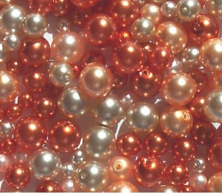 50 Grams of Tangerine Dream Glass Pearl Mix