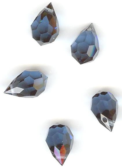 5 10x6mm Preciosa Montana Blue Tear Drops