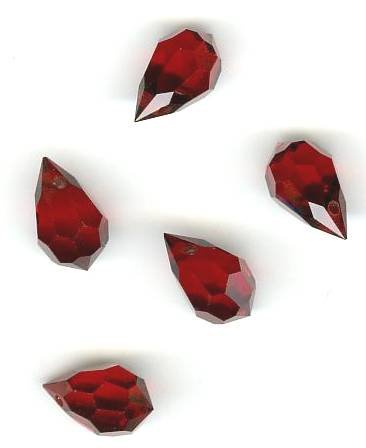 5 10x6mm Preciosa Siam Tear Drops