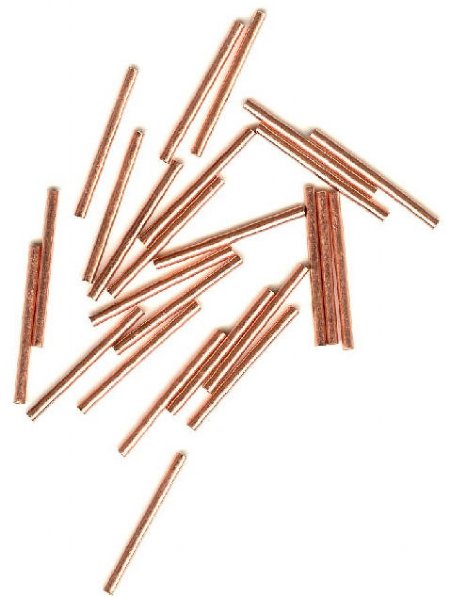 25 20x1.5mm Copper Metal Tube Beads