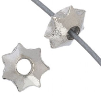 50 3x5mm Nickel Gear Shaped Spacer Beads
