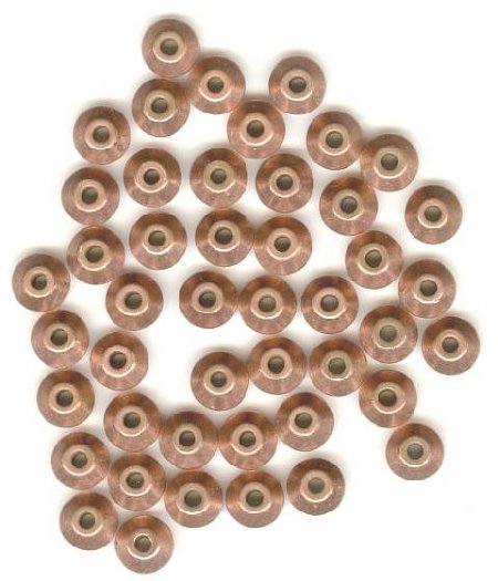 50 3x5mm Antique Copper Gear Shaped Spacer Beads