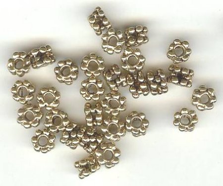 25 5mm Bali-like Antique Brass Spacers