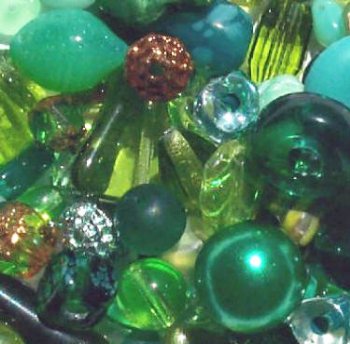 Northern Bead Deluxe 50 gram Green Mix