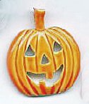 1 24mm Orange Metal Epoxy Pumpkin Pendant