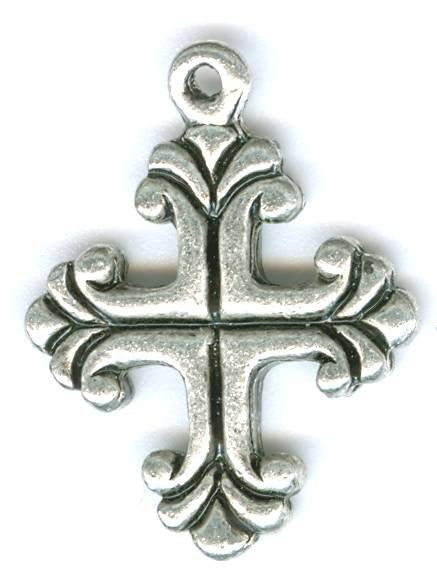 1 22x17mm Antique Silver Cross Pendant