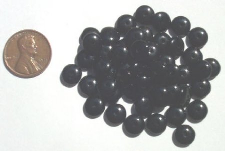 50 3x8mm Black Rondelle Beads