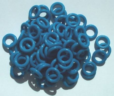 100 10mm Blue Rubber Rings