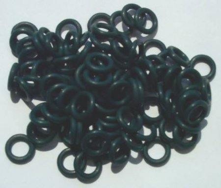 100 10mm Dark Green Rubber Rings