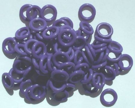 100 10mm Purple Rubber Rings