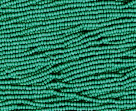 1 Hank of 10/0 Opaque Emerald Green Seed Beads