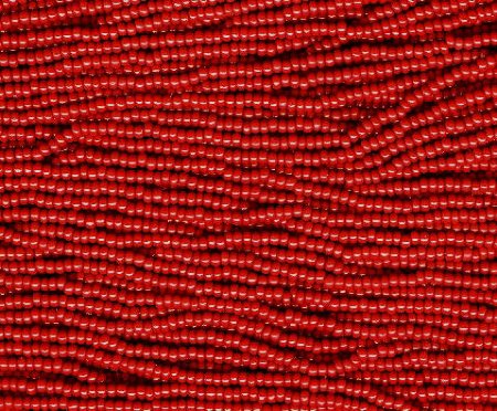 1 Hank of 11/0 Opaque Dark Cranberry Red Seed Beads