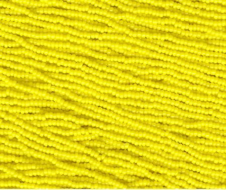 1 Hank of 11/0 Opaque Lemon Yellow Seed Beads