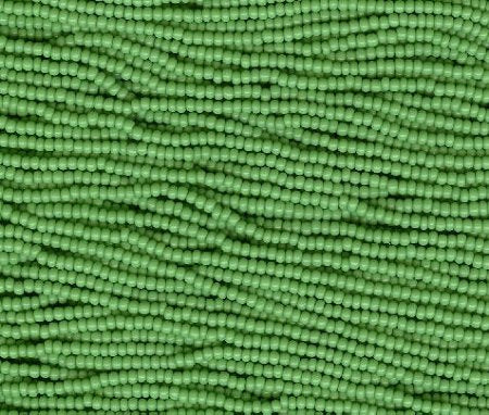 1 Hank of 11/0 Opaque Light Green Seed Beads