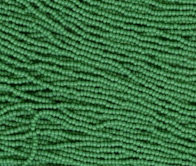 1 Hank of 11/0 Opaque Medium Green Seed Beads