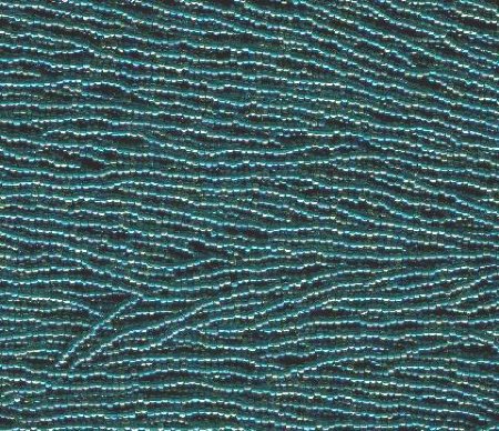 1 Hank of 11/0 Transparent Teal AB