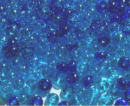 20 Gram Vial of 2/0 Mixed Blue Lustre
