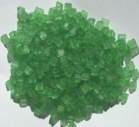 50g 4x4mm Matte Green Triangles