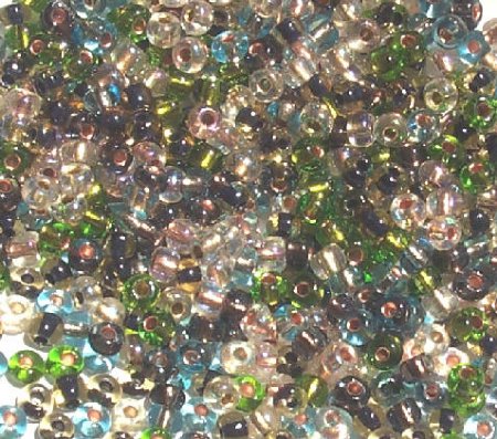 50g 6/0 Transparent Copper Lined Earth Tone Mix