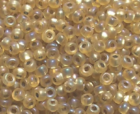 50g 6/0 Silver Lined Matte Light Topaz Iris
