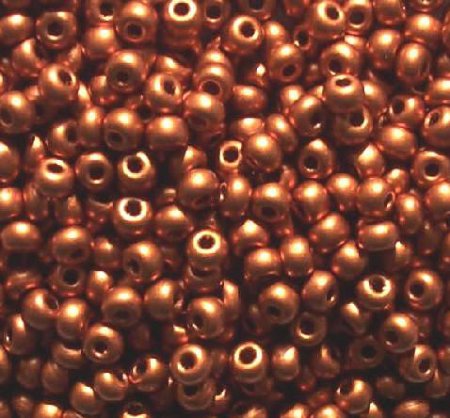 50g 6/0 Metallic Dark Copper Seed Beads