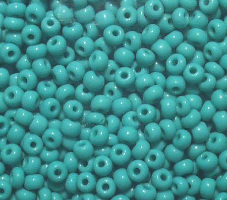 50g 6/0 Opaque Turquoise Seed Beads