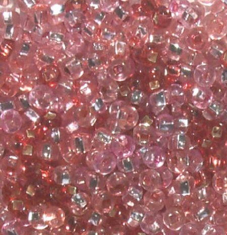 50g 6/0 Silver Lined Pink Multi Mix