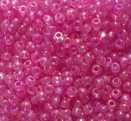 50g 6/0 Transparent Iris Hot Pink