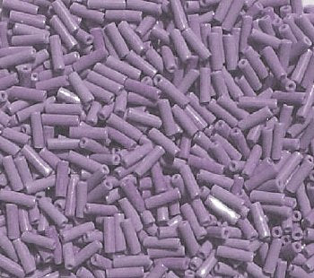 50 Grams Size #3 Opaque Mauve Bugle Beads