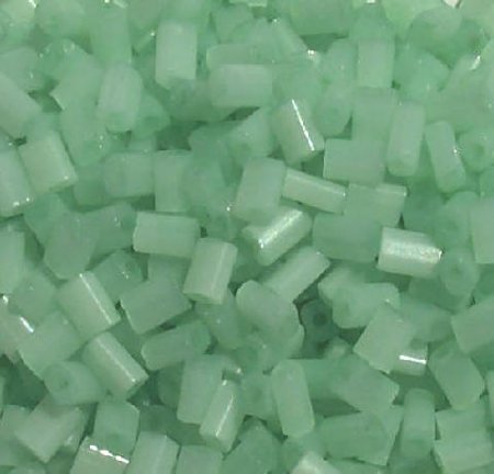 50g 5x4x2mm Milky Green Tile Beads