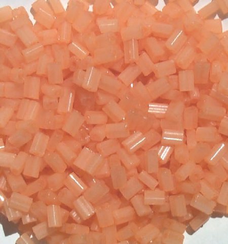 50g 5x4x2mm Milky Orange Tile Beads